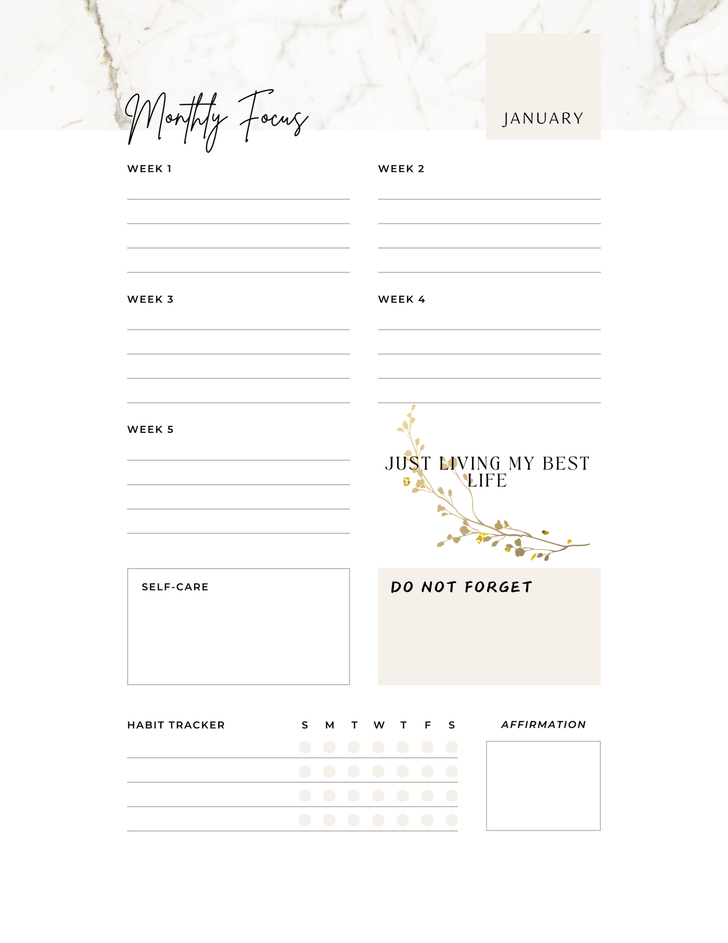 Gold Leaf Planner