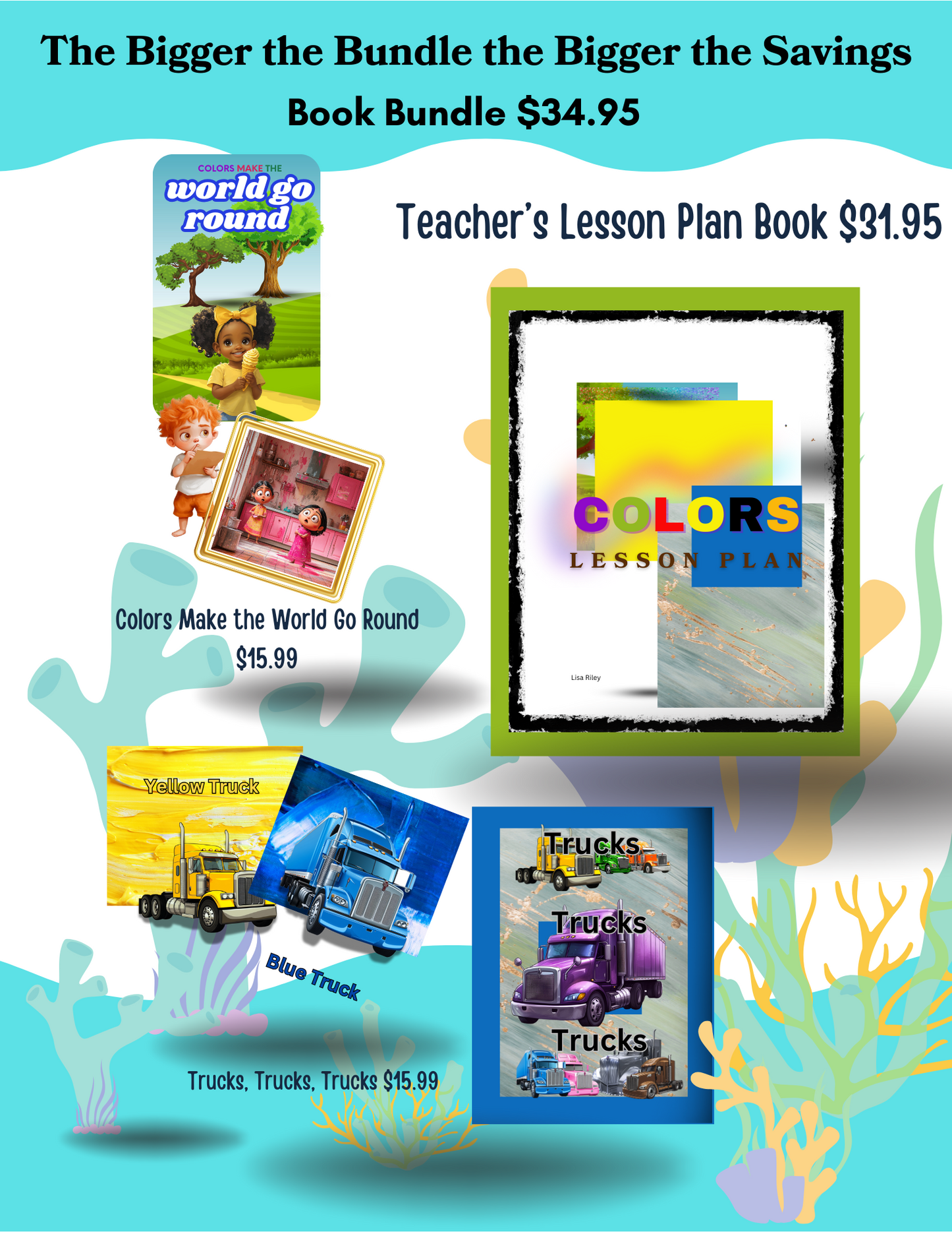 Colors Teacher Lesson Plan and Theme Book Bundle Package