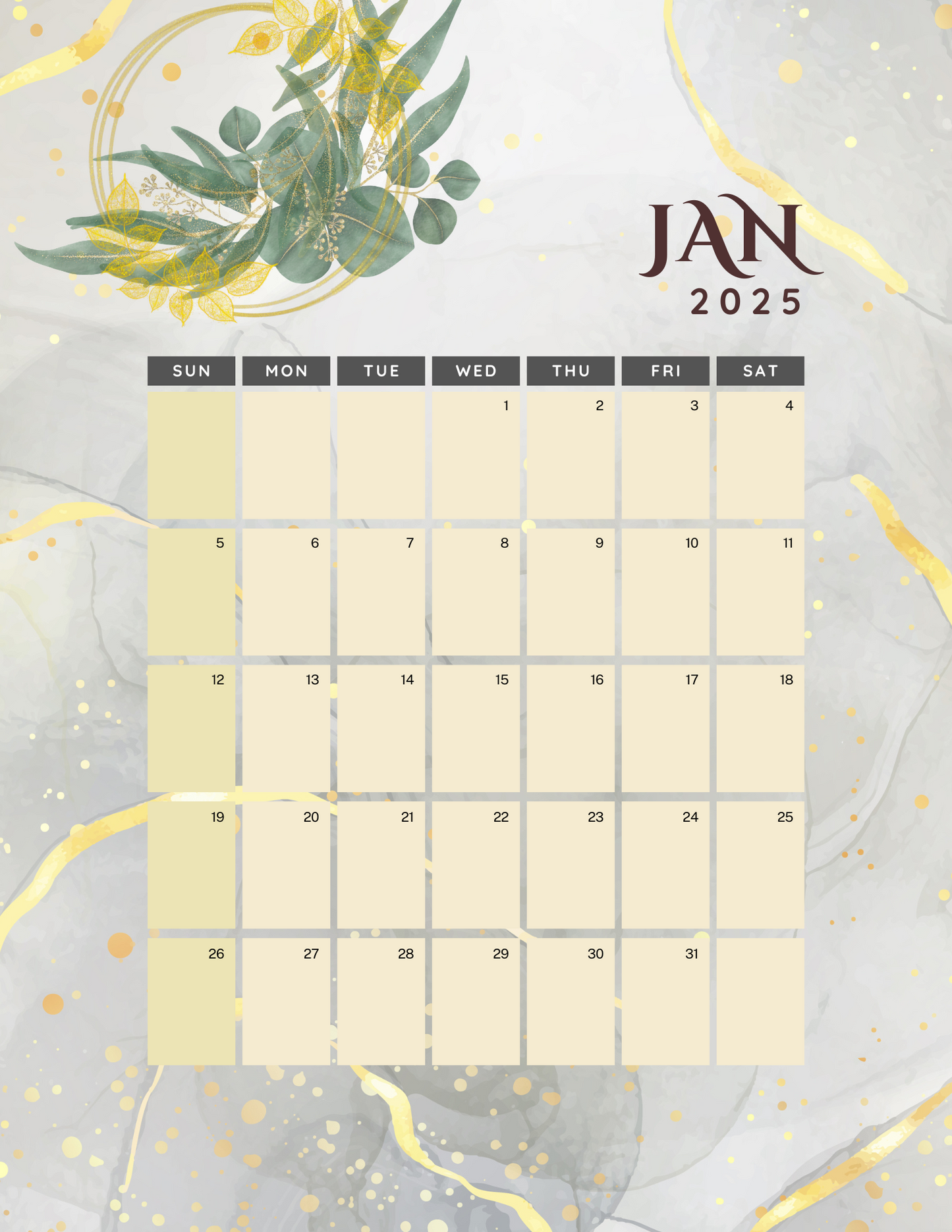 Gold Leaf Planner